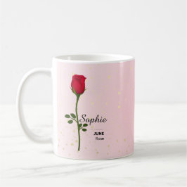 Caneca De Café Mug de Flor de Junho Personalizado