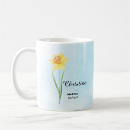 Caneca De Café Mug de Flor Personalizado Março