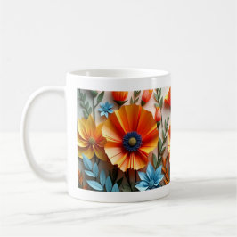 Caneca De Café Mug De Flor Pressionado, Boho Wildflower Cottageco