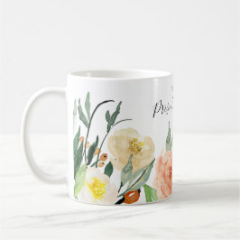 Caneca De Café Mug De Flores Modernas De Pessegueiros