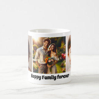 Caneca De Café Mug de Foto de Colagem de Amor Familiar Personaliz