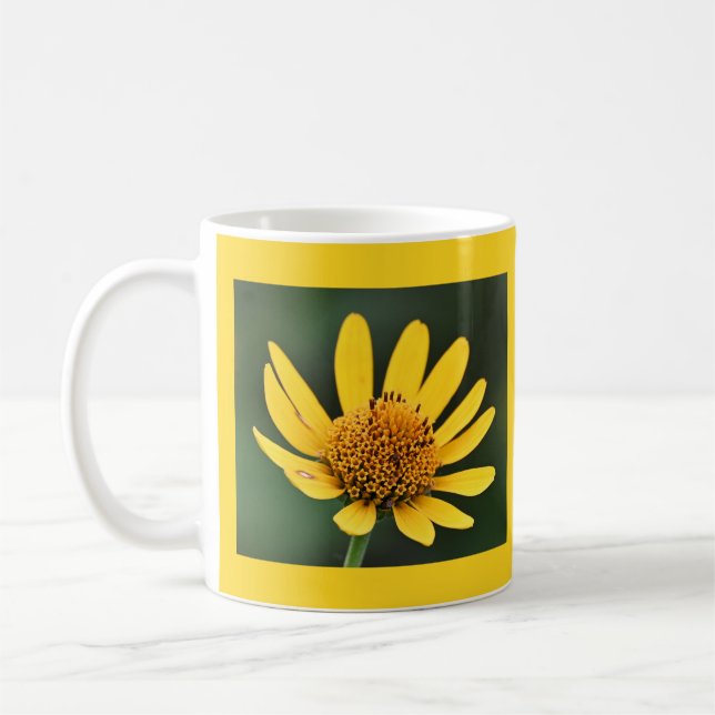 Caneca De Café Mug de Foto de Flor Amarelo (Esquerda)