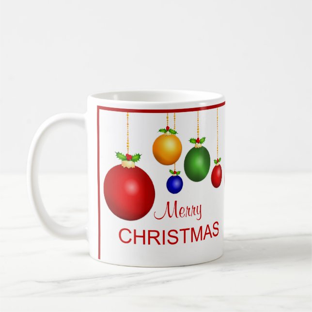 Caneca De Café Mug de Foto Feliz de Natal (Esquerda)