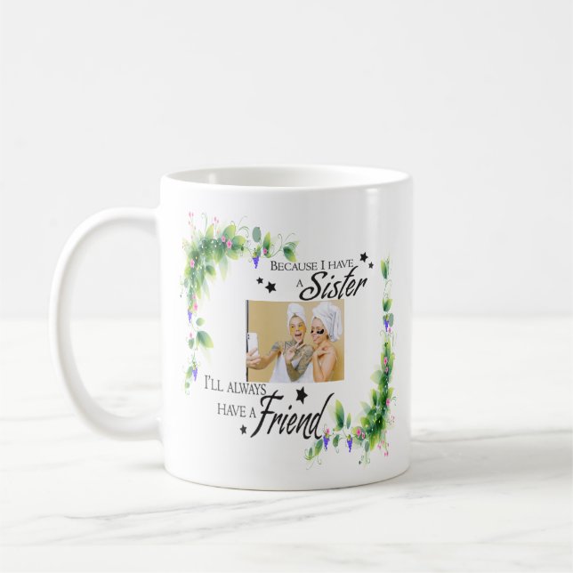 Caneca De Café Mug de Foto Sister Personalizado (Esquerda)