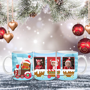 Caneca De Café Mug de Fotografia do Comboio de Natal Personalizáv