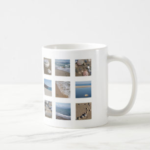 Caneca De Café Mug de Fotografia Mosaico de Praia