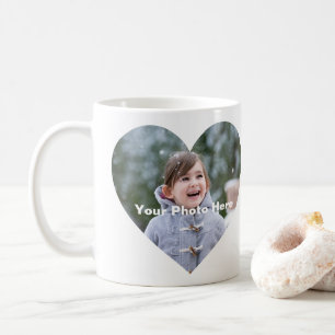 Caneca De Café Mug de Fotografia Personalizada em Forma de Coraçã