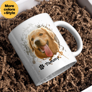 Caneca De Café Mug de Fotografia Pet Personalizado com Nome e Tip