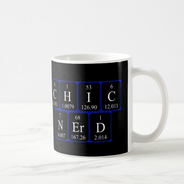 Caneca De Café Mug de frase de mesa periódica ChicNerd (Direita)