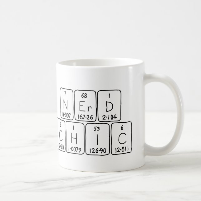 Caneca De Café Mug de frase de mesa periódica NerdChic (Direita)