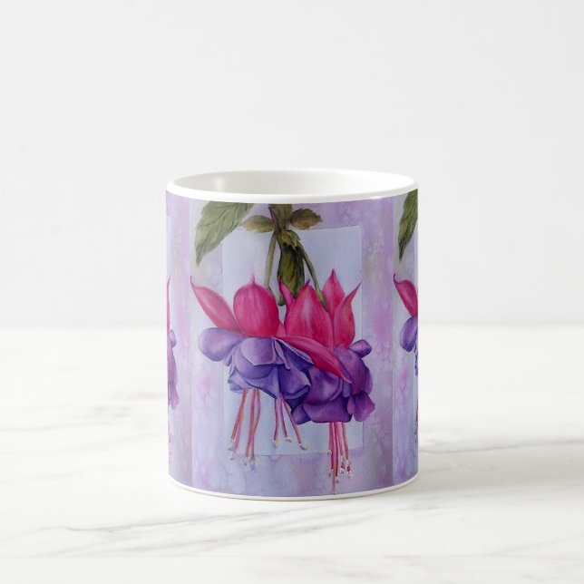 CANECA DE CAFÉ MÚG DE FUSCHIA CLÁSSICA DE TINTA E RODA (Centro)