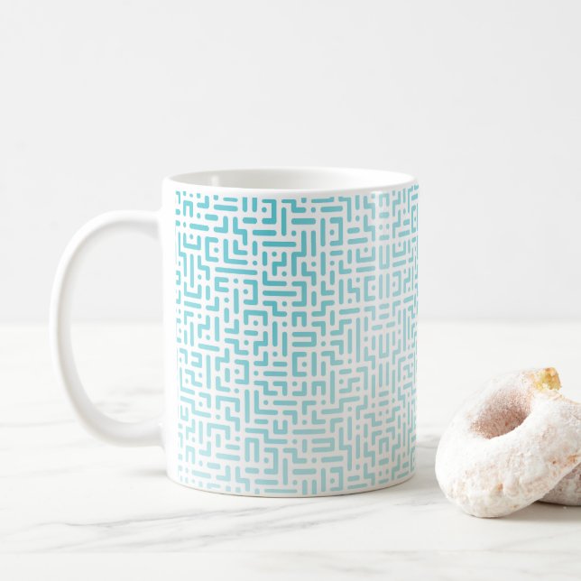 Caneca De Café Mug de gradiente azul (Com Donut)