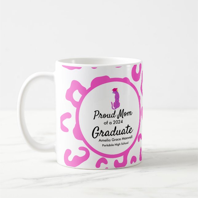 Caneca De Café Mug de Graduação Orgulhoso [Membro da Família] (Esquerda)
