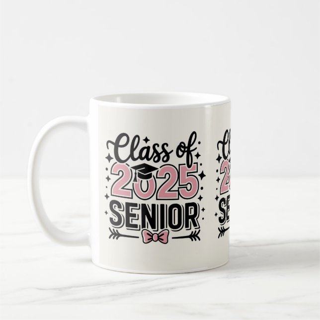 Caneca De Café Mug de Graduação Personalizada - Classe de 2025 (Esquerda)