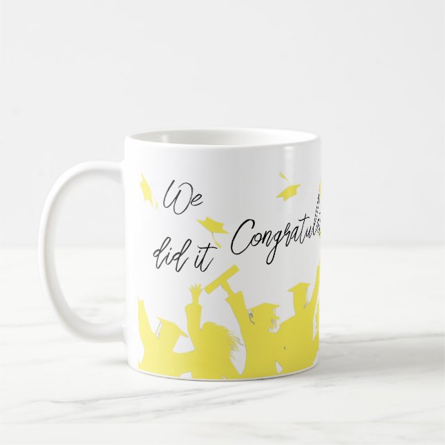 Caneca De Café Mug de Graduação Personalizado - Presente de Foto  (Esquerda)