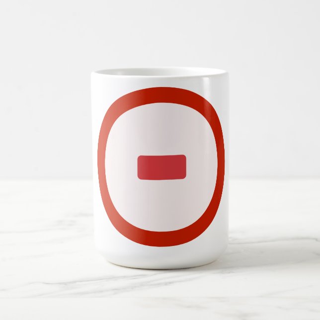 Caneca De Café Mug de Ícone de Menos Vermelho (Centro)