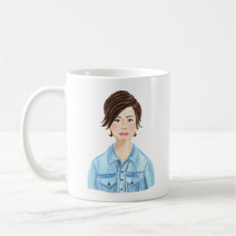 Caneca De Café Mug de imagem personalizada de aquarela