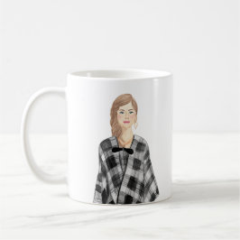 Caneca De Café Mug de imagem personalizada de aquarela