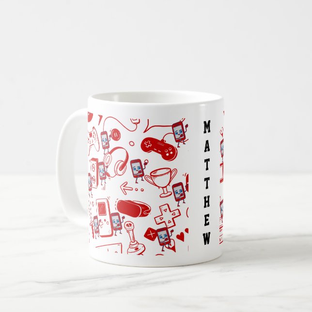 Caneca De Café Mug de jogos bonito (Frente Esquerda)