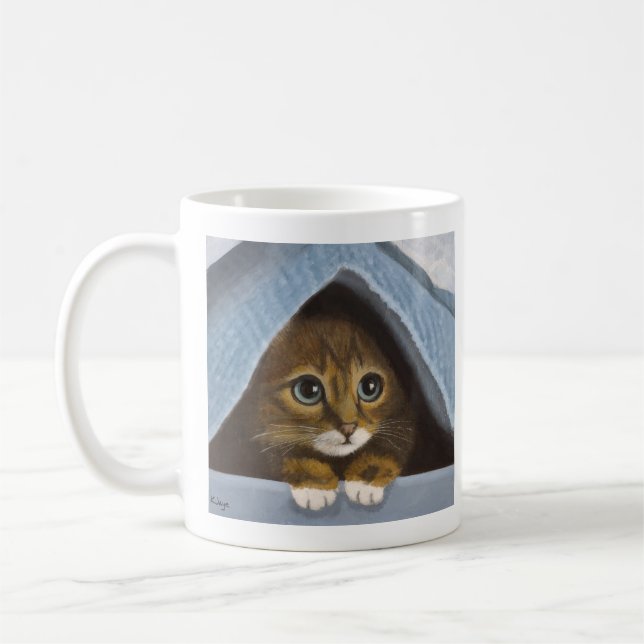 Caneca De Café Mug de Kitten Escondida (Esquerda)