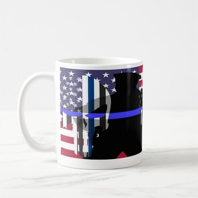 Caneca De Café Mug de linha azul fino (Esquerda)