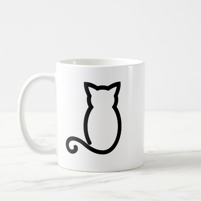 Caneca De Café Mug de linha de gato (Esquerda)