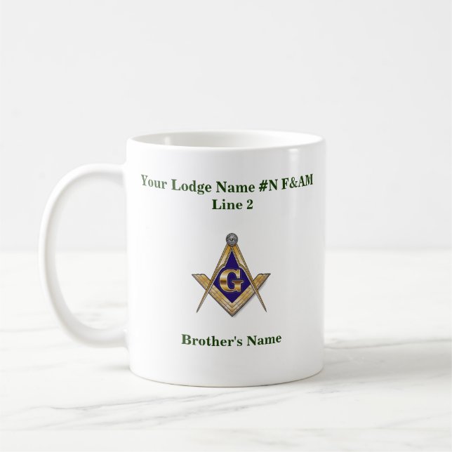 Caneca De Café Mug de Lodge Masonic (Esquerda)