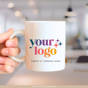 Caneca De Café Mug de logotipo mínimo personalizado para a empres