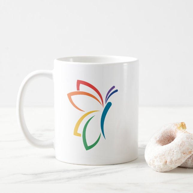 Caneca De Café Mug de logotipo NEDA com borboleta (Com Donut)