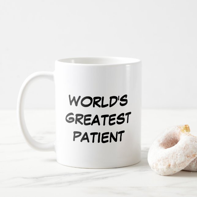 Caneca De Café Mug de "maior paciente do mundo" (Com Donut)