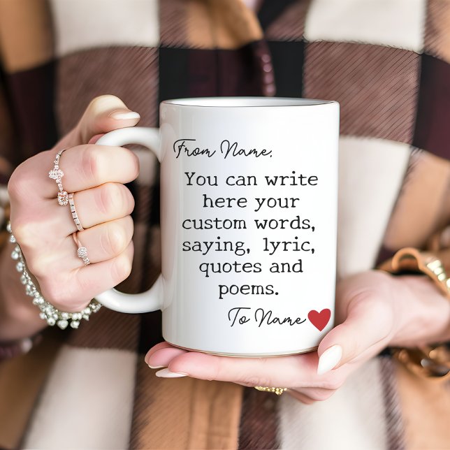 Caneca De Café Mug de Mensagens Personalizado, Presente para a Mã ( custom message mug, birthday gift mug, graduation gift mug, Mother’s Day mug, gift for mom,)