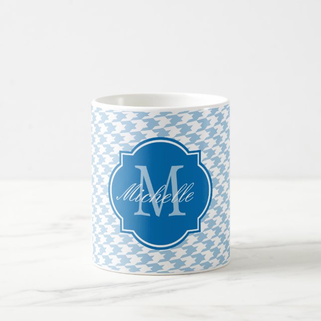Caneca De Café Mug de Monograma Azul Placado (Centro)