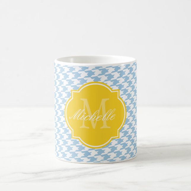 Caneca De Café Mug de Monograma Azul Placado (Centro)