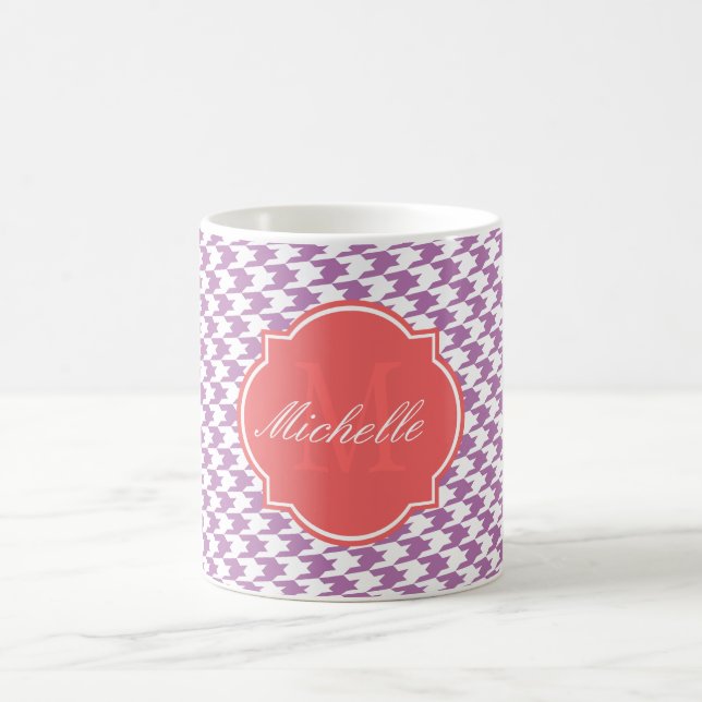 Caneca De Café Mug de Monograma de Orquídea Radiante (Centro)