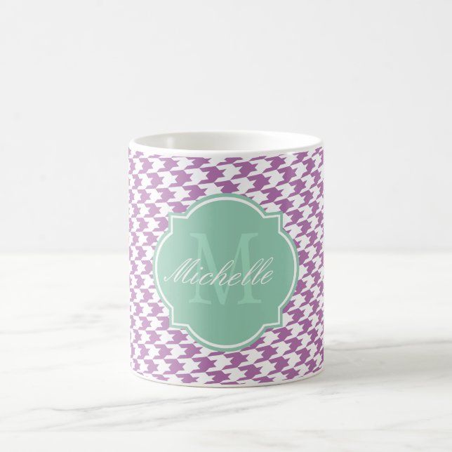 Caneca De Café Mug de Monograma de Orquídea Radiante (Centro)