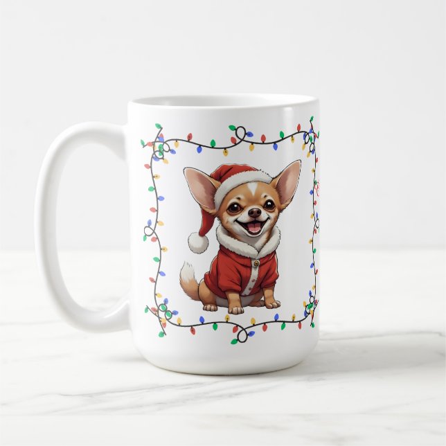 Caneca De Café Mug de Natal de Chihuahua (Esquerda)