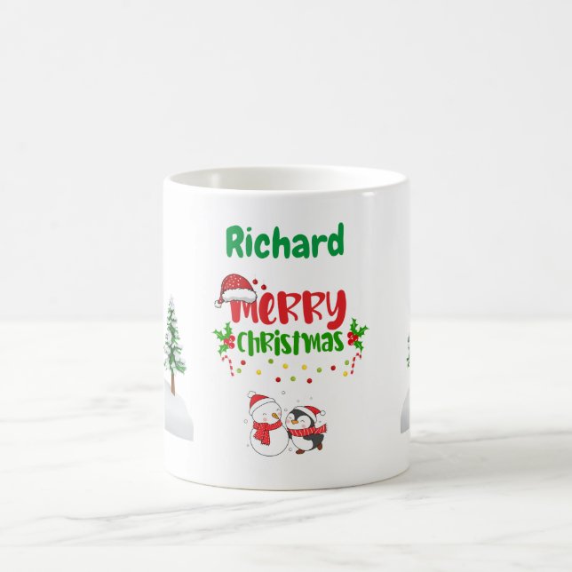 Caneca De Café Mug de Natal Merry Personalizado (Centro)