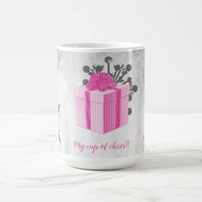 Caneca De Café Mug de Natal Rosa para Presente (Centro)