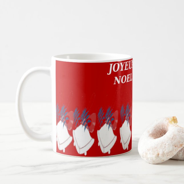 Caneca De Café Mug de Noël Joyeux Noël Boîte Cadeau Rouge et Blan (Com Donut)