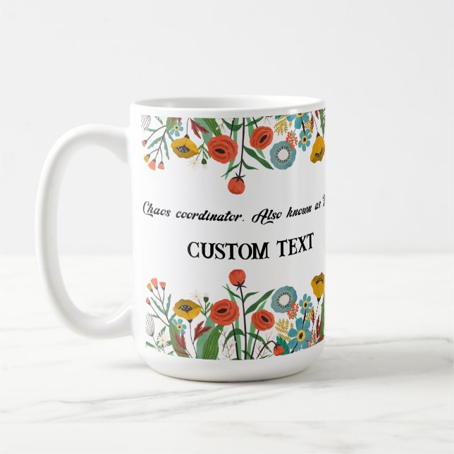 CANECA DE CAFÉ MUG DE NOME DE DIA DE AS MÃES PERSONALIZADO (Esquerda)