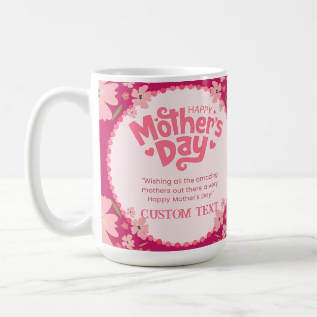CANECA DE CAFÉ MUG DE NOME DE DIA DE AS MÃES PERSONALIZADO (Esquerda)