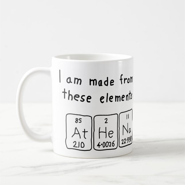 Caneca De Café Mug de nome de mesa periódica Athena (Esquerda)