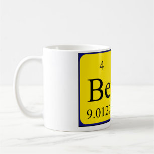 Caneca De Café Mug de nome de mesa periódica Beau