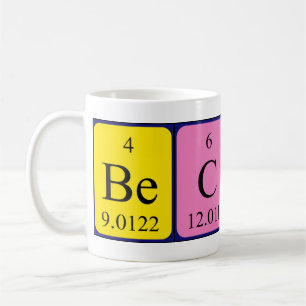 Caneca De Café Mug de nome de mesa periódica Becky