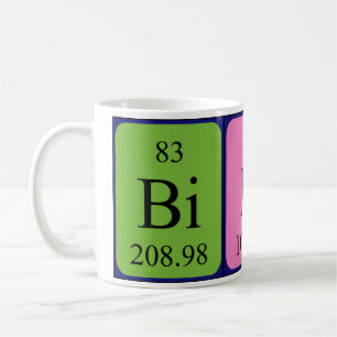 Caneca De Café Mug de nome de mesa periódica Bibi