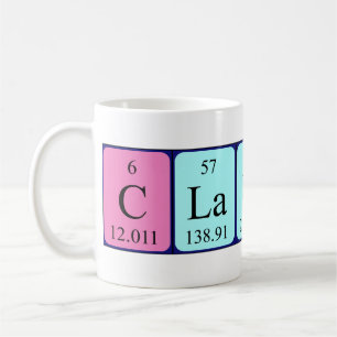 Caneca De Café Mug de nome de mesa periódica Claudi