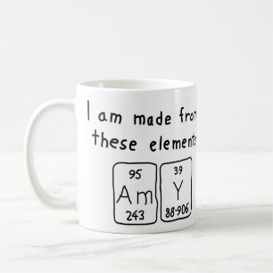 Caneca De Café Mug de nome de mesa periódica da Amy