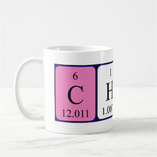 Caneca De Café Mug de nome de mesa periódica da Chica