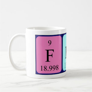 Caneca De Café Mug de nome de mesa periódica da Ferne