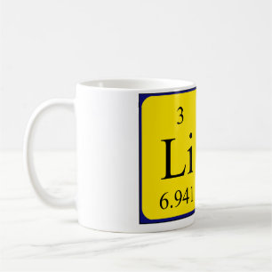 Caneca De Café Mug de nome de mesa periódica da Lina